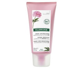 Klorane Après-shampooing Apaisant à la Pivoine BIO - Soin pour Cuir Chevelu Sensible, Anti-irritant, 150 ml
