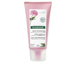 Klorane Après-shampooing Apaisant à la Pivoine BIO - Soin pour Cuir Chevelu Sensible, Anti-irritant, 150 ml