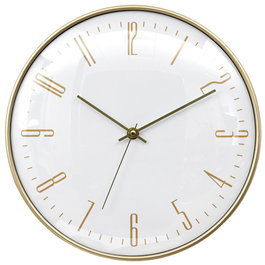 Home Deco Factory Horloge murale silencieuse Luce avec détails dorés