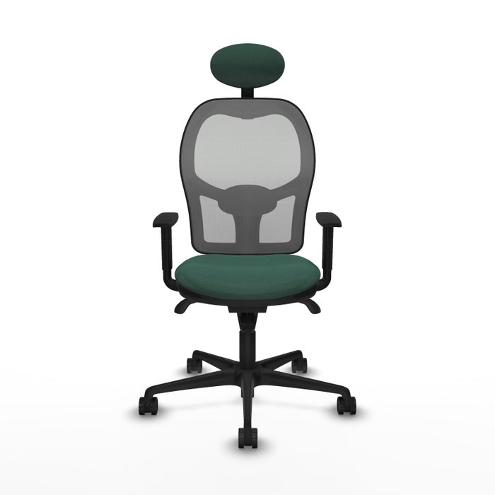Piqueras y Crespo Chaise de Bureau Jorquera Vert Bouteille et Gris