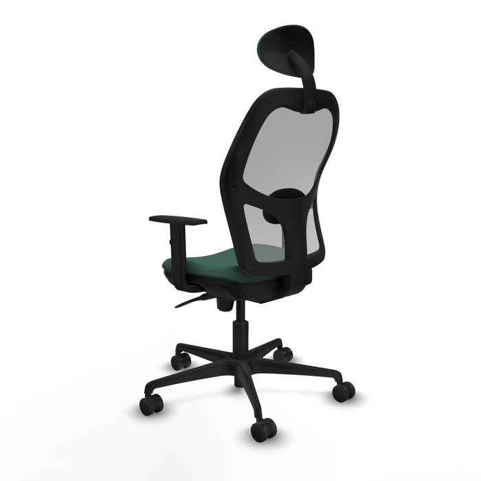 Piqueras y Crespo Chaise de Bureau Jorquera Vert Bouteille et Gris