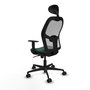 Piqueras y Crespo Chaise de Bureau Jorquera Vert Bouteille et Gris