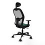 Piqueras y Crespo Chaise de Bureau Jorquera Vert Bouteille et Gris