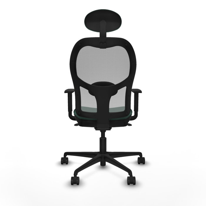Piqueras y Crespo Chaise de Bureau Jorquera Vert Bouteille et Gris