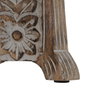 BigBuy Home Pot à Bougie Blanc Naturel Fer Bois de manguier 19 x 19 x 68,5 cm