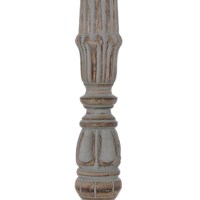 BigBuy Home Pot à Bougie Blanc Naturel Fer Bois de manguier 19 x 19 x 68,5 cm BigBuy Home Pot à Bougie Blanc Naturel Fer Bois de manguier 19 x 19 x 68,5 cm