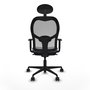 Piqueras y Crespo Chaise de Bureau Jorquera avec Appui-tête Gris
