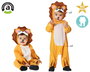 Disfraz Leon Déguisement Lion pour Bébé 24 Mois (2 Ans) - Ensemble 2 Pièces en Polyester - Thème Animaux de la Savane - Unisexe