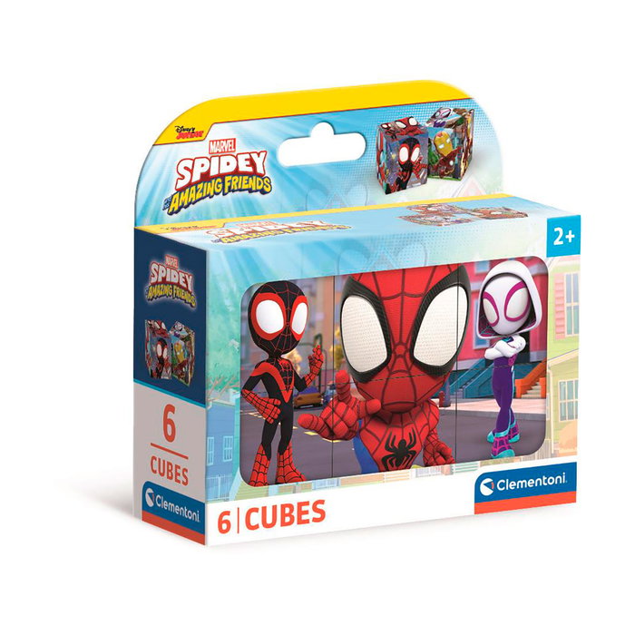 Clementoni Cubes 6 Spidey And His Amazing Friends 40661 - Jeu de construction 6 images Marvel, dès 2 ans Clementoni Cubes 6 Spidey And His Amazing Friends 40661 - Jeu de construction 6 images Marvel, dès 2 ans