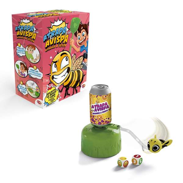 Bizak - Jeu de société 'Attrape la guêpe' - Jeu avec dés pour enfants à partir de 5 ans - Langue du jeu : espagnol Bizak - Jeu de société 'Attrape la guêpe' - Jeu avec dés pour enfants à partir de 5 ans - Langue du jeu : espagnol