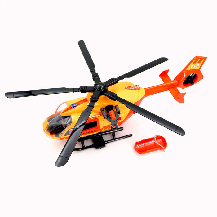 Tachan Helicoptère de Secours Heroes de Ciudad 1:12 avec Lumières et Sons - Jouet pour Enfants 3 Ans et Plus - Version Multilingue Français