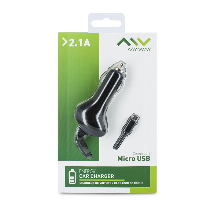 Chargeur de voiture Myway Noir 10,5 W