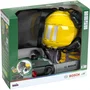 Bosch - KLEIN - 8197 - Set Bûcheron Jouet d'imitation - Tronçonneuse Électronique avec Bruit et Lame Changeable, Casque avec Visière et Gants - À Partir de 3 Ans