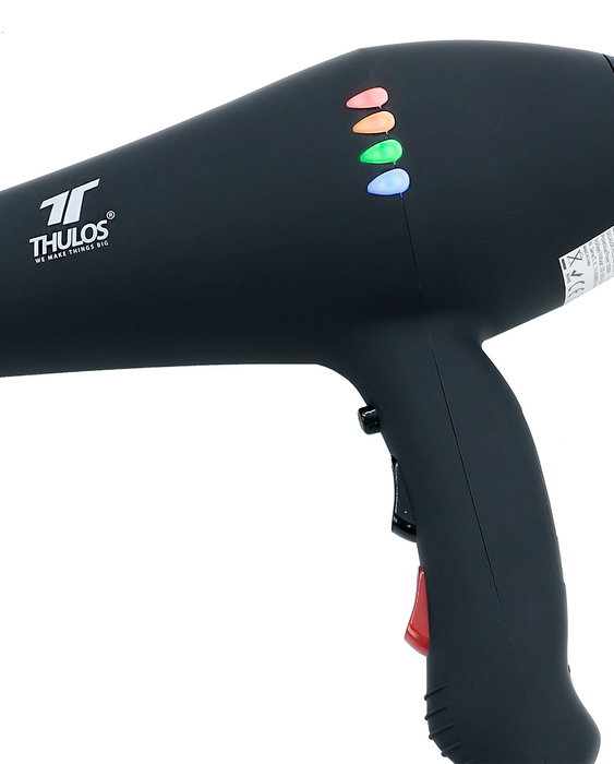 Thulos TH-HD806 Sèche-cheveux Ionique 2000W avec LED, Diffuseur et Concentrateur Noir