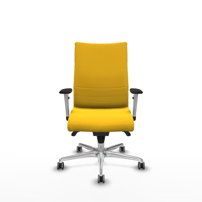 Piqueras Y Crespo Chaise Albacete Confidente, Similicuir Jaune, Mécanisme Synchrone
