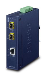 Planet IGT-1205AT Convertisseur de médias industriel 1 port 10/100/1000T vers 2 ports 100/1000/2500X SFP
