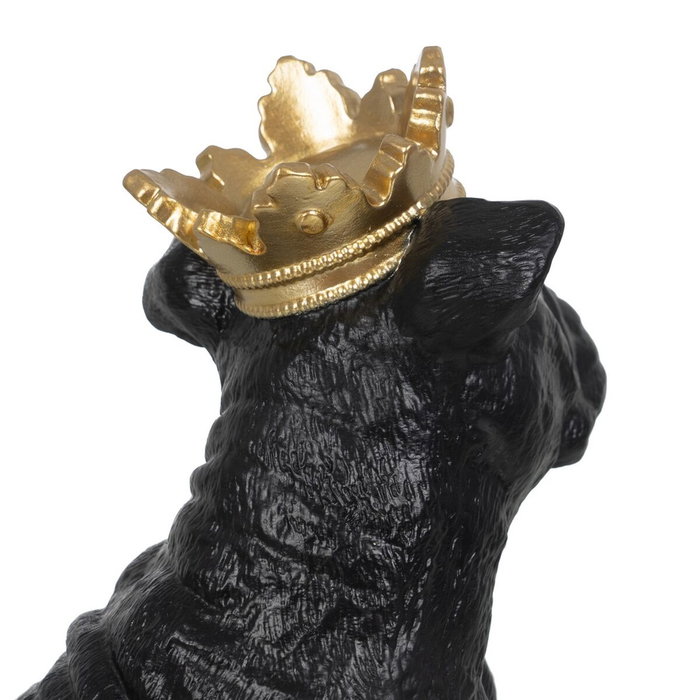 BigBuy Home Figurine Décorative Chien Noir et Doré