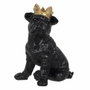 BigBuy Home Figurine Décorative Chien Noir et Doré