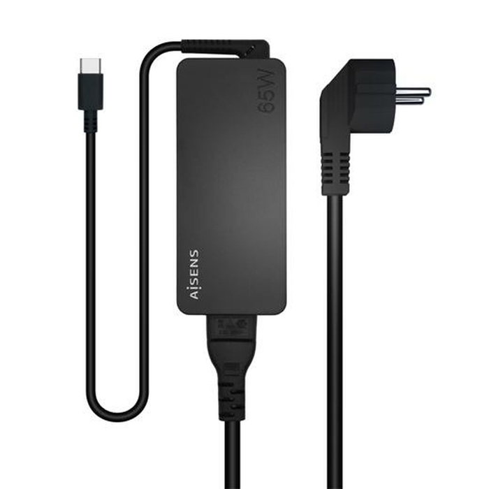 Chargeur mural Aisens ASCH-1PD65D-BK Noir 65 W Chargeur mural Aisens ASCH-1PD65D-BK Noir 65 W