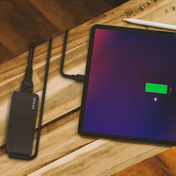 Chargeur mural Aisens ASCH-1PD65D-BK Noir 65 W