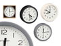 GIFTDECOR Horloge Murale Ronde Assortie 12x12x4 cm Blanc Gris Noir (Set de 12)