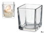 GIFTDECOR Porte-bougies en Cristal Transparente 8x8