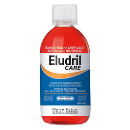 Eludril Bain de bouche Antiseptique Anti-plaque, pour une Hygiène Bucco-Dentaire Complète, Format Familial 500 ml