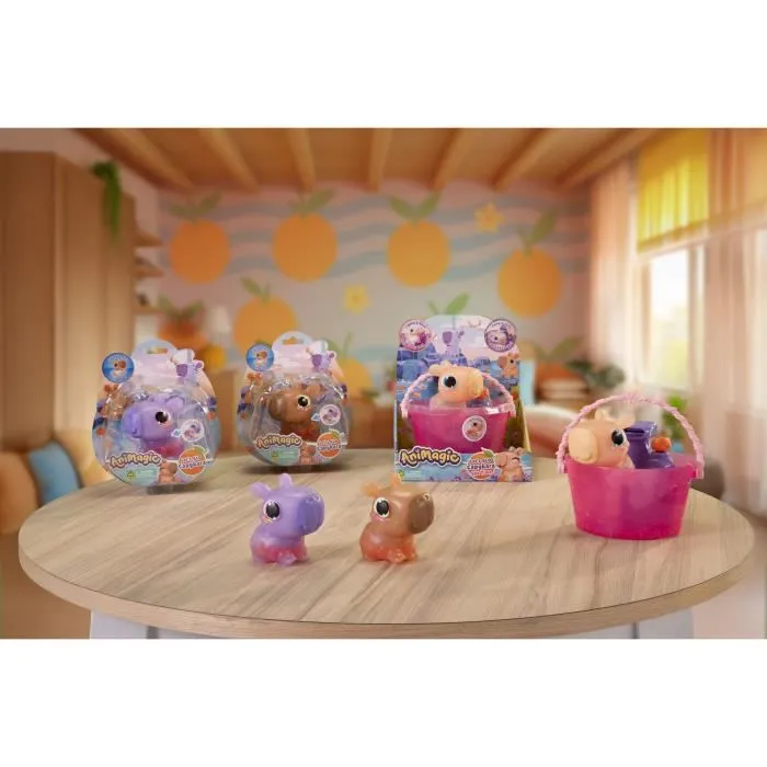 Goliath Animagic Capybara Spa Time - Animal interactif lumineux pour le bain, marron - Let's Glo - Expérience sensorielle relaxante pour enfants