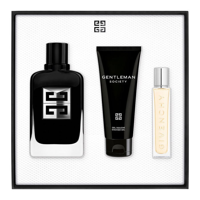 Givenchy Gentleman Society Eau de Parfum - Ensemble 3 pièces : Flacon Vaporisateur 100 ml + Vaporisateur 12.5 ml + Gel Douche 75 ml
