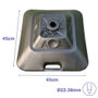 Marbueno Base Sombrilla Carrée Plastique 45x45x27 cm 30L Noir Jardin Piscine Terrasse 10499