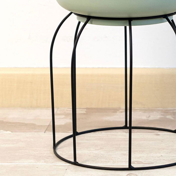 Pot de fleurs avec support Vinthera Moa Vert Métal 20 x 20 x 30 cm (6 Unités)