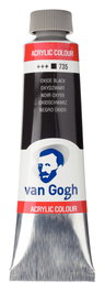 Van Gogh Peinture Acrylique Tube 40 ml Noir Oxyde 735