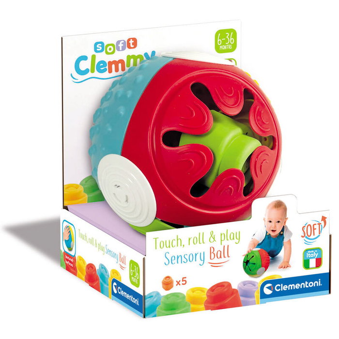Clementoni Balle sensorielle Clemmy avec cubes
