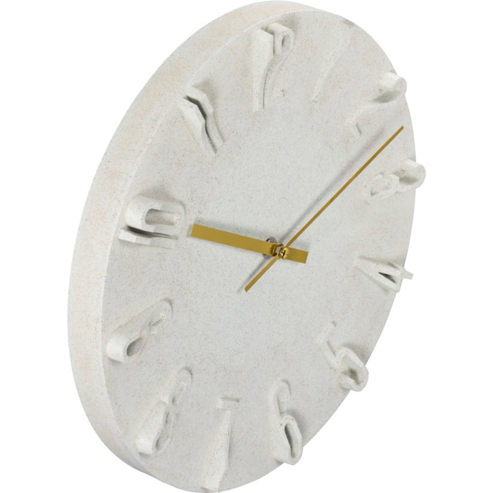 Hama Horloge murale Korfu beige 30cm avec chiffres 3D