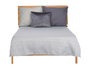 GIFTDECOR Couvre-lit à motif de losanges gris 240x260cm
