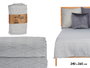 GIFTDECOR Couvre-lit à motif de losanges gris 240x260cm