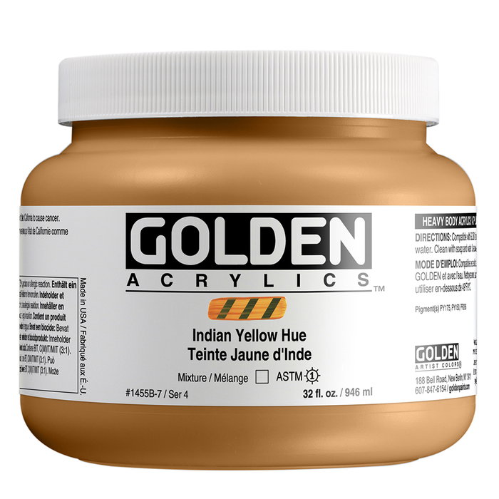 Golden Peinture Acrylique Heavy Body Jaune Indien 946 ml Golden Peinture Acrylique Heavy Body Jaune Indien 946 ml