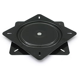 Q&Q - Plateau tournant carré 330x330 mm noir, en acier, capacité 300 kg - Plato Giratoria Albora Cuadrado 330X330 Negro