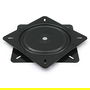 Q&Q Platine Tournante Carrée 330x330 Noir Acier (300 kg) pour Fauteuils et Sièges Lourds