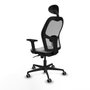 Piqueras y Crespo Chaise de Bureau avec Appui-tête 2D036G1 Gris clair