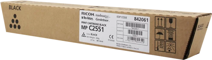 Ricoh Tóner Noir MP C2551BK (842061/842465) - 10 000 Pages Ricoh Tóner Noir MP C2551BK (842061/842465) - 10 000 Pages
