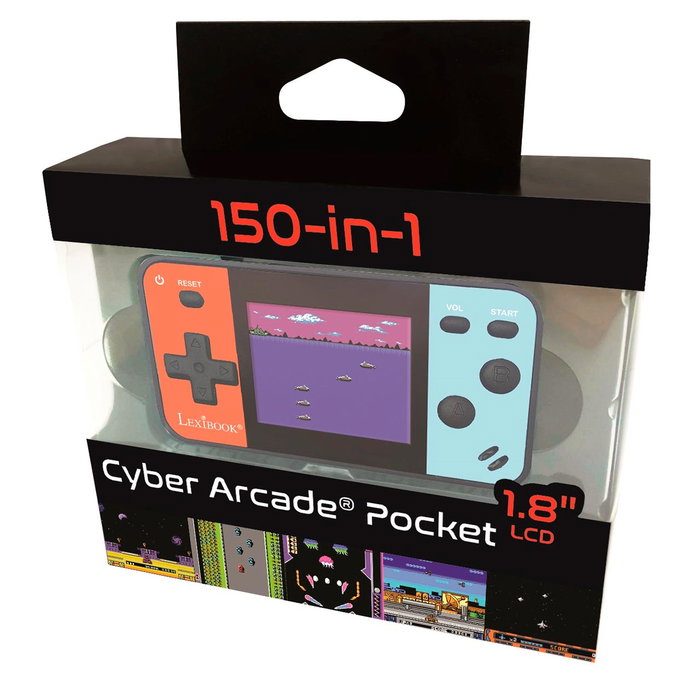 Lexibook Consola Cyber Arcade Pocket Jl1895 - Console de Jeux Portative avec 150 Jeux Classiques (Sport, Action, Logique, Arcade) - Pour Enfants dès 3 ans