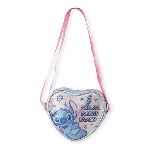 Cerdá Bolso Corazon Stitch - Sac à main coeur Stitch 15 x 14 x 4 cm - Rose