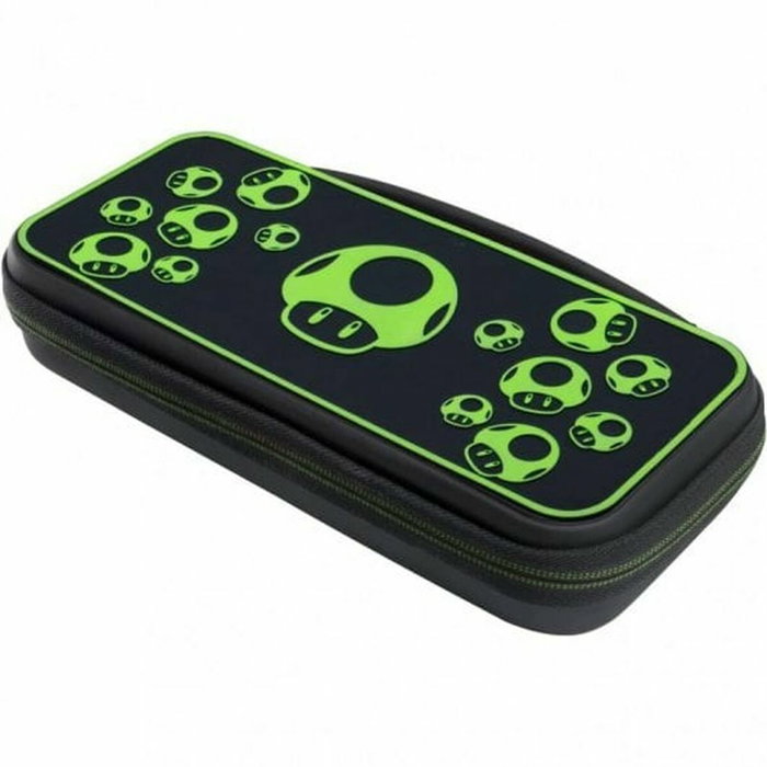 PDP Sacoche de transport 1 UP Glow In The Dark pour Nintendo Switch - Noir et vert fluo