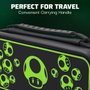 PDP Sacoche de transport 1 UP Glow In The Dark pour Nintendo Switch - Noir et vert fluo