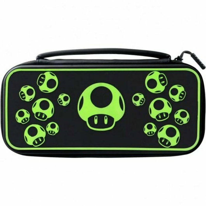 PDP Sacoche de transport 1 UP Glow In The Dark pour Nintendo Switch - Noir et vert fluo