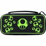 PDP Sacoche de transport 1 UP Glow In The Dark pour Nintendo Switch - Noir et vert fluo