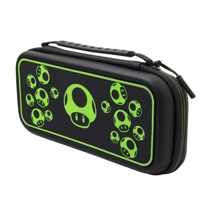 PDP - Sacoche de transport 1 UP Glow In The Dark pour Nintendo Switch, Switch Lite et Switch OLED - Noir