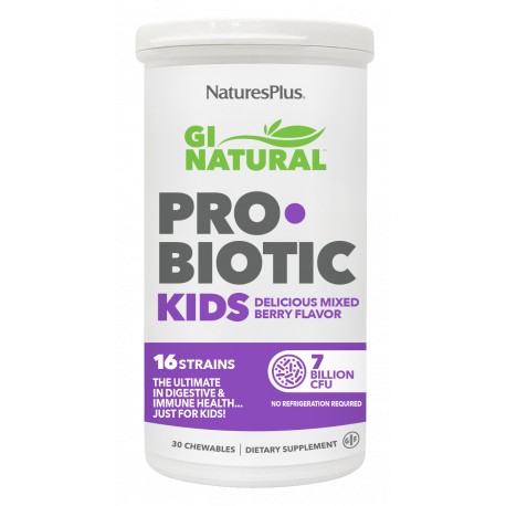 NATURES PLUS GI NATURAL probiotic kids 30 comprimés à croquer NATURES PLUS GI NATURAL probiotic kids 30 comprimés à croquer