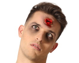 Atosa Effet plaie ouverte avec sang 24x10cm pour maquillage d'horreur
